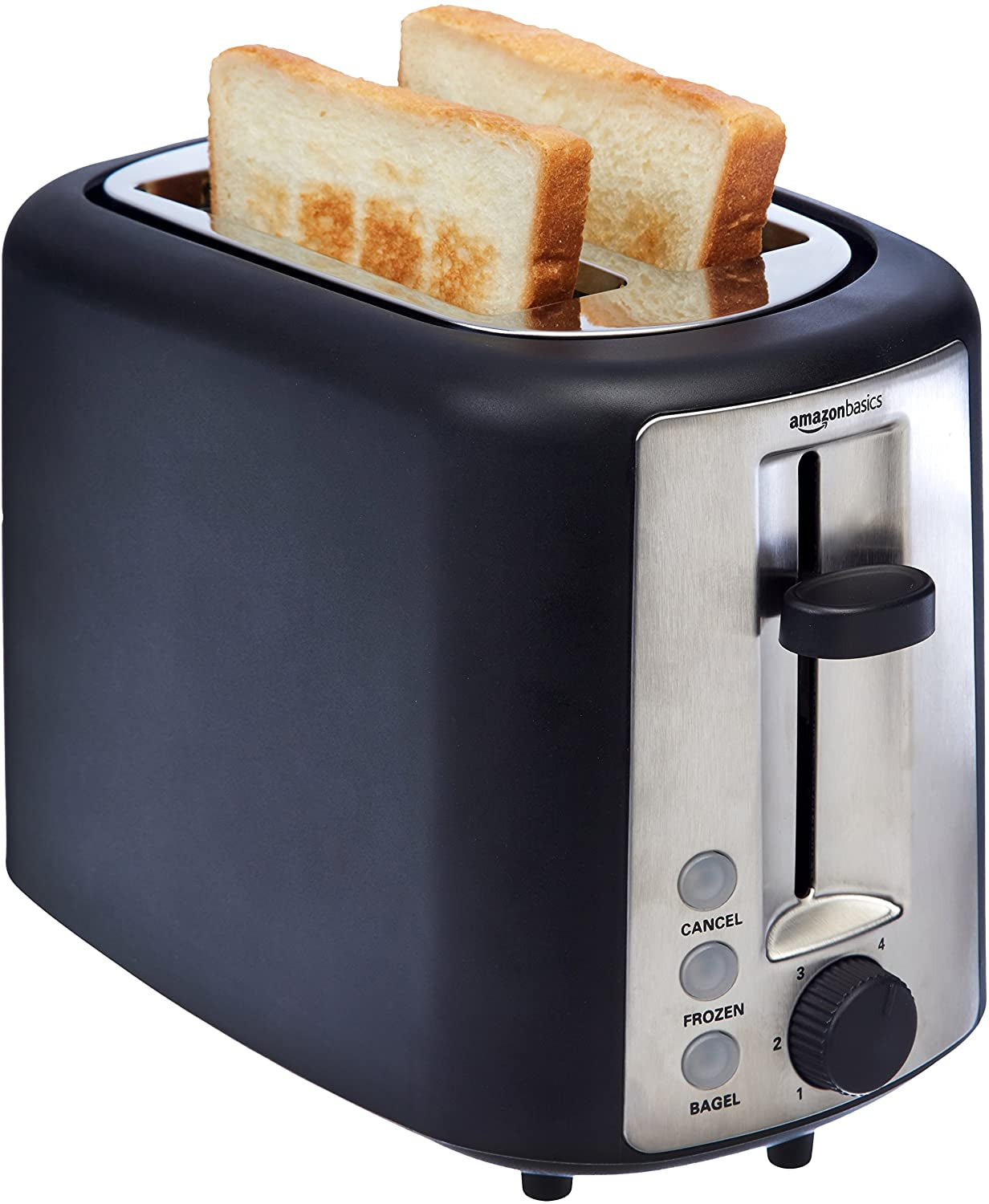 2 Slice, Extra-Wide Slot Toaster with 6 Shade Settings, Black & Silver