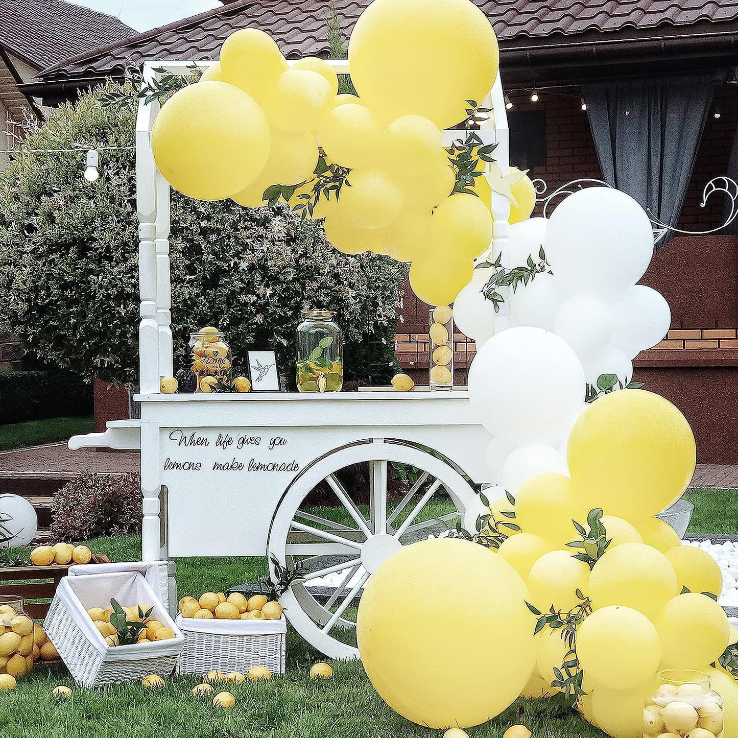 129Pcs Pastel Yellow Balloons Different Sizes 18 12 10 5 Inches Light Yellow Balloons for Happy Birthday Wedding Anniversary Baby Shower Garland Arch Party Decoration