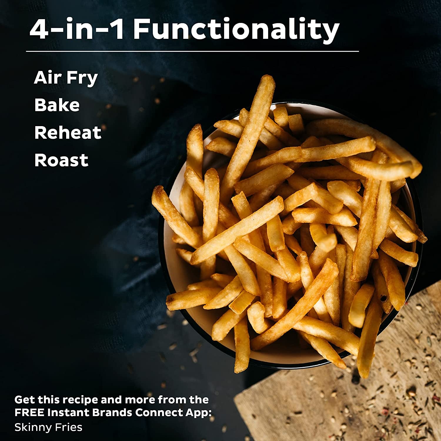 Vortex 4-In-1, 2-Quart Mini Air Fryer Oven Combo with Customizable Smart Cooking Programs, Nonstick and Dishwasher-Safe Basket, Includes Free App with over 1900 Recipes, Red