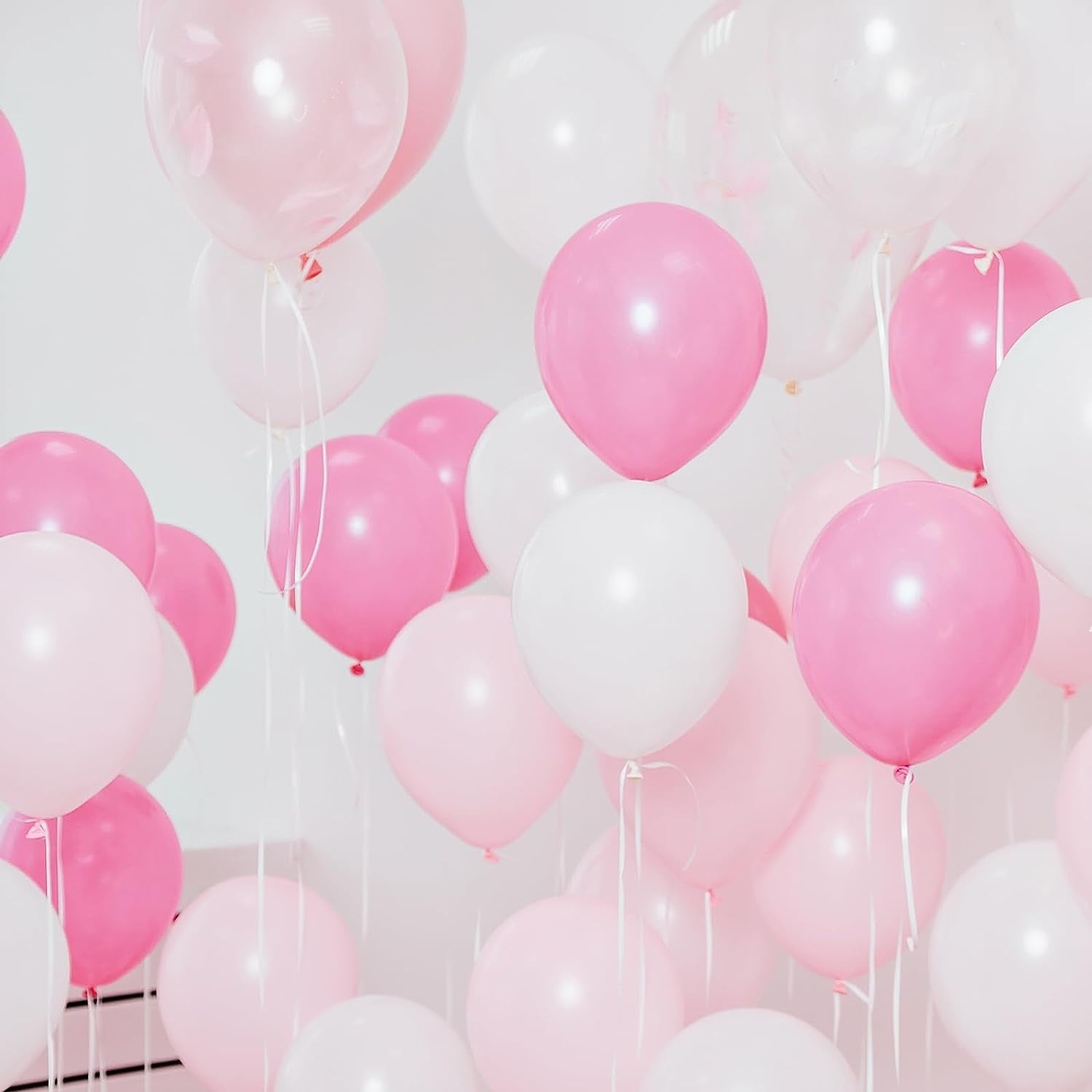 129Pcs Pink Balloons Different Sizes 18 12 10 5 Inches for Garland Arch, Pink Balloons for Birthday Baby Shower Gender Reveal Wedding Party Decoration