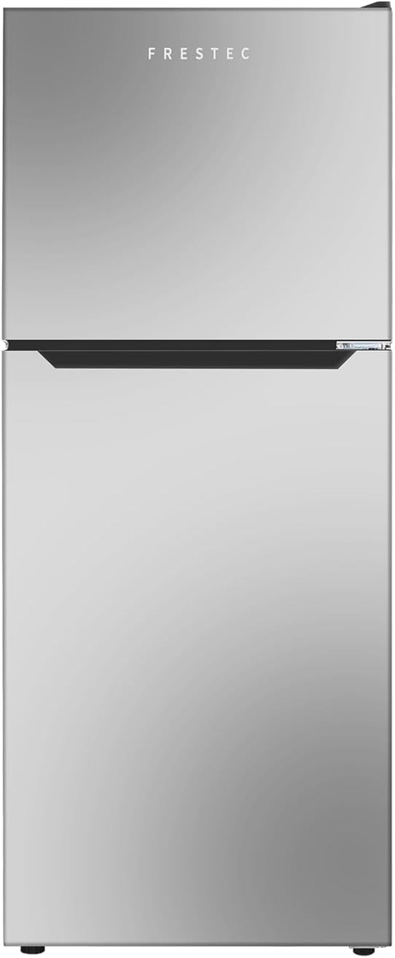 14.6 CU' Refrigerator with Freezer, Apartment Size Refrigerator Top Freezer, 2 Door Fridge with Adjustable Thermostat Control, Freestanding, Door Swing, Stainless Steel (FR 1462 SL)