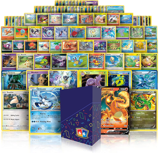 Ultra Rare Starter Bundle100+ Authentic Cards 1X Guaranteed, Legendary, VSTAR, VMAX, V, GX, or EX, plus Bonus 10X Holos or Rares | GG Deck Box Compatible with Cards