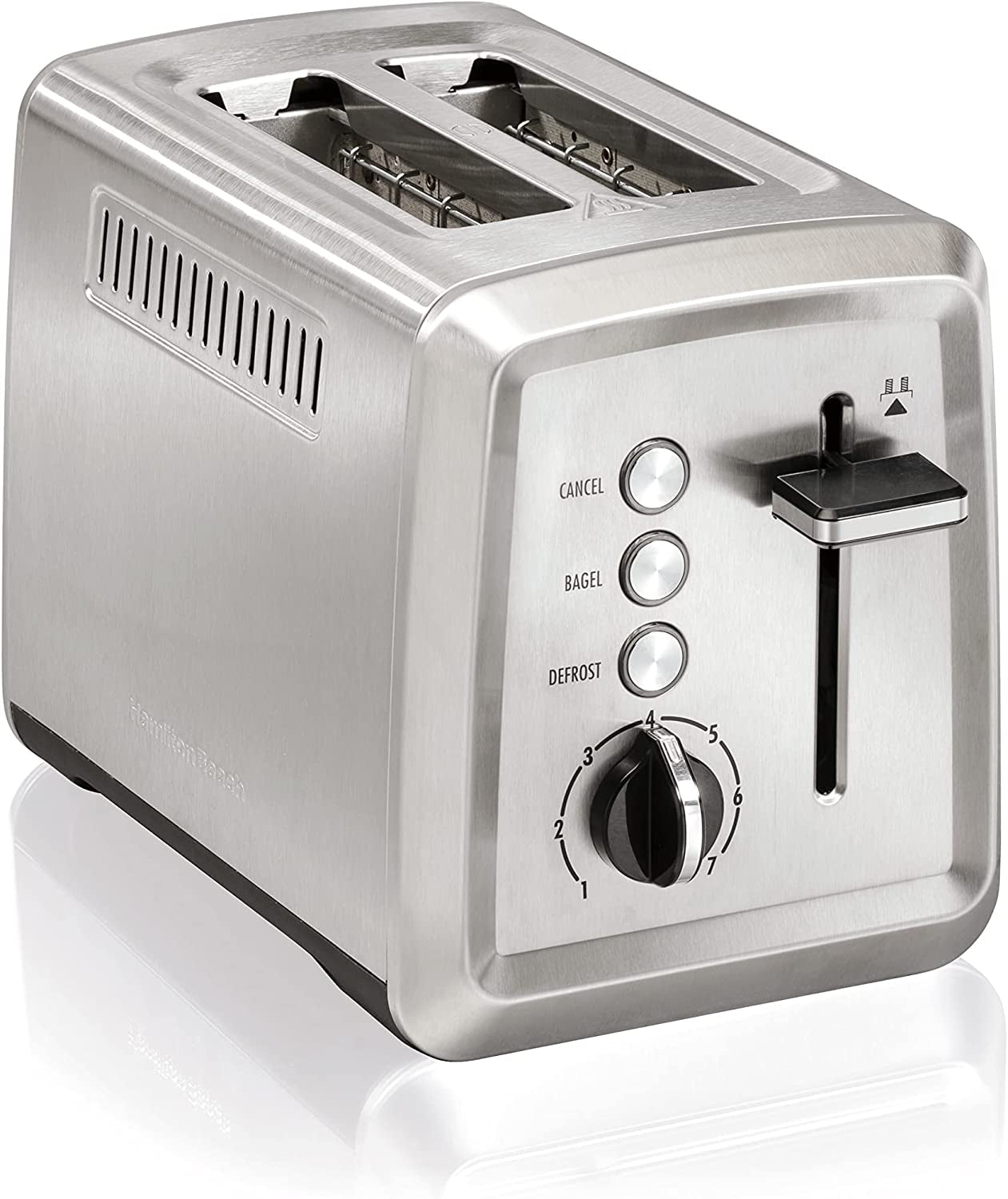 2 Slice Toaster with Extra-Wide Slots, Bagel Setting, Toast Boost, Slide-Out Crumb Tray, Auto-Shutoff & Cancel Button, Defrost Function, Stainless Steel (22794)