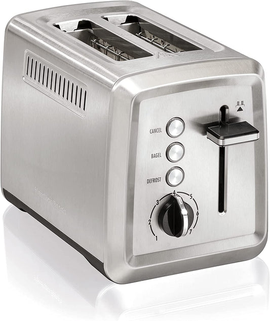 2 Slice Toaster with Extra-Wide Slots, Bagel Setting, Toast Boost, Slide-Out Crumb Tray, Auto-Shutoff & Cancel Button, Defrost Function, Stainless Steel (22794)