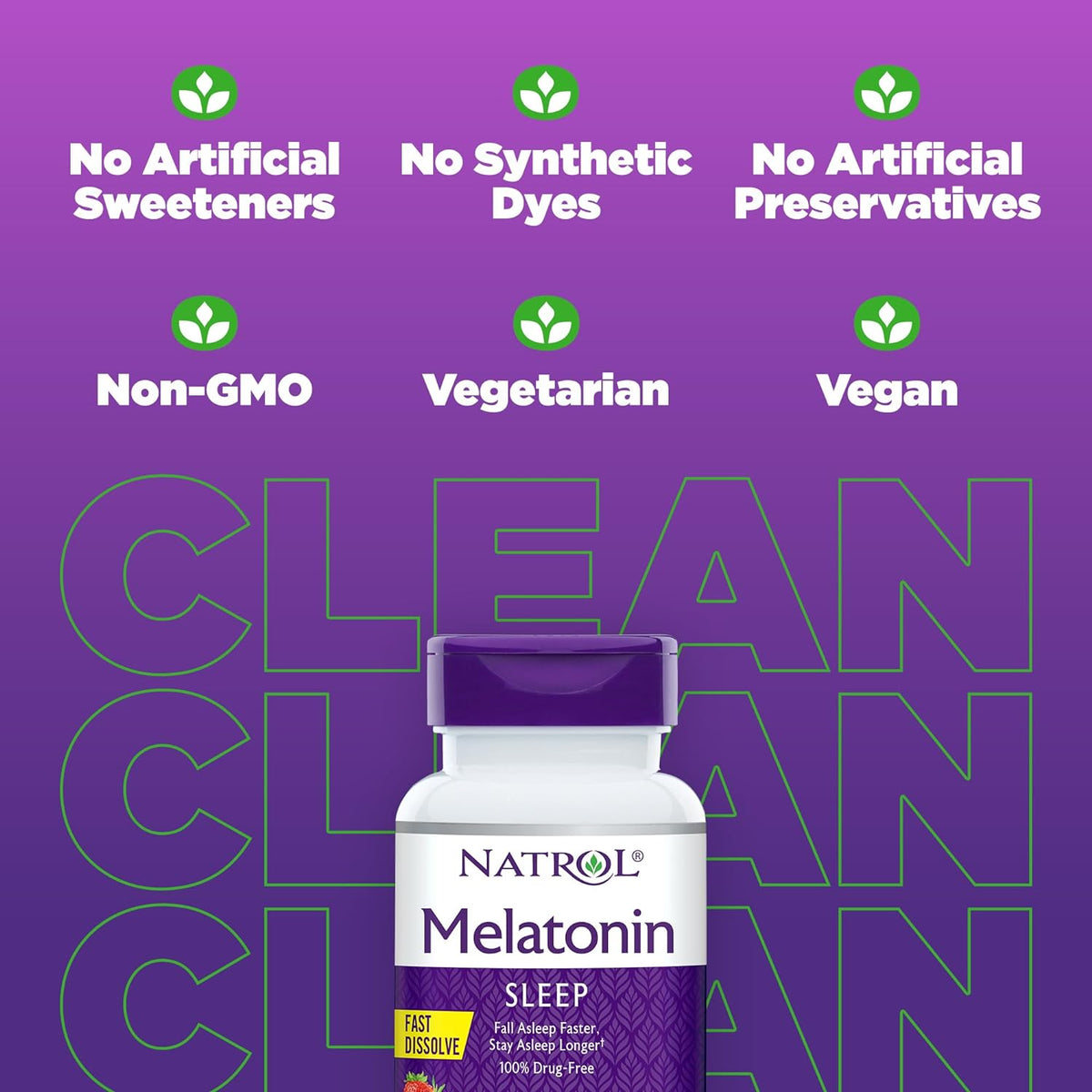 Melatonin 5Mg, Strawberry-Flavored Dietary Supplement for Restful Sleep, 30 Fast-Dissolve Tablets, 30 Day Supply