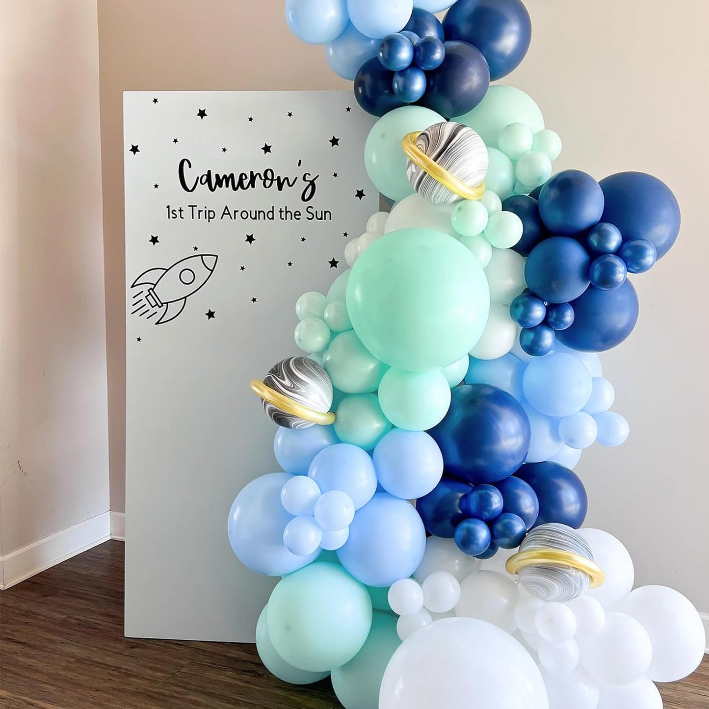 129Pcs Makani Blue Balloons Different Sizes 18 12 10 5 Inch for Garland Arch, Light Blue Balloons for Birthday Baby Shower Gender Reveal Wedding Party Decoration