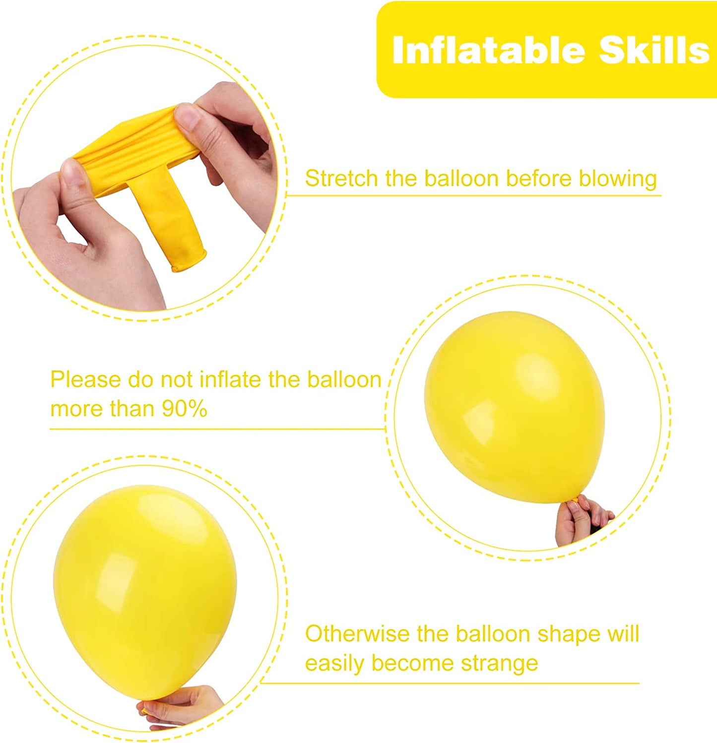 129Pcs Yellow Balloons Different Sizes 18 12 10 5 Inch Latex Balloon Garland Arch for Masquerade Party Decoration Gender Reveal Graduation Anniversary Baby Shower Mickey Theme Party Supplies