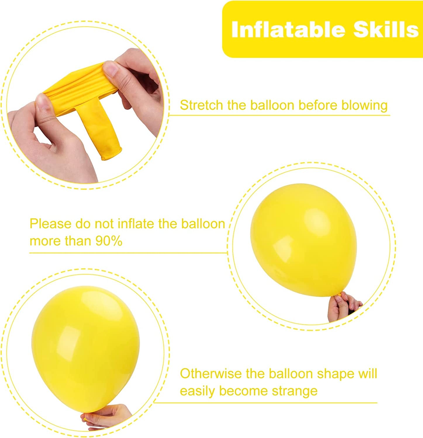 129Pcs Yellow Balloons Different Sizes 18 12 10 5 Inch Latex Balloon Garland Arch for Masquerade Party Decoration Gender Reveal Graduation Anniversary Baby Shower Mickey Theme Party Supplies