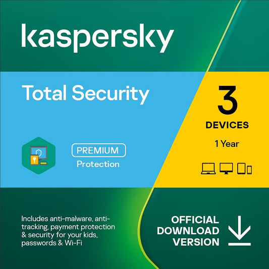 Total Security 2023 | 3 Devices | 1 Year | Antivirus, Secure VPN and Password Manager Included | Pc/Mac/Android | Online Code