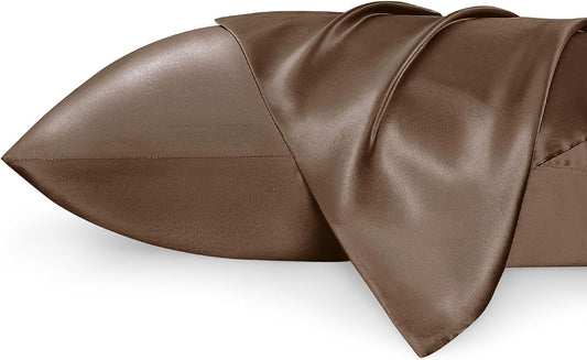 Satin Pillowcase for Hair and Skin Queen - Beaver Fur Silky Pillowcase 20X30 Inches - Satin Pillow Cases Set of 2 with Envelope Closure, Similar to Silk Pillow Cases, Gifts for Women Men
