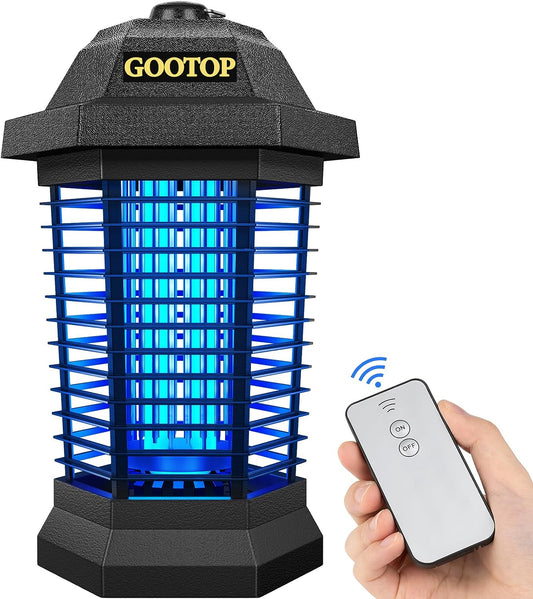 Remote Control Bug Zapper Outdoor Electric, Mosquito Zapper, Fly Traps, Fly Zapper, Mosquito Killer, 3 Prong Plug, 90-130V, ABS Plastic Outer