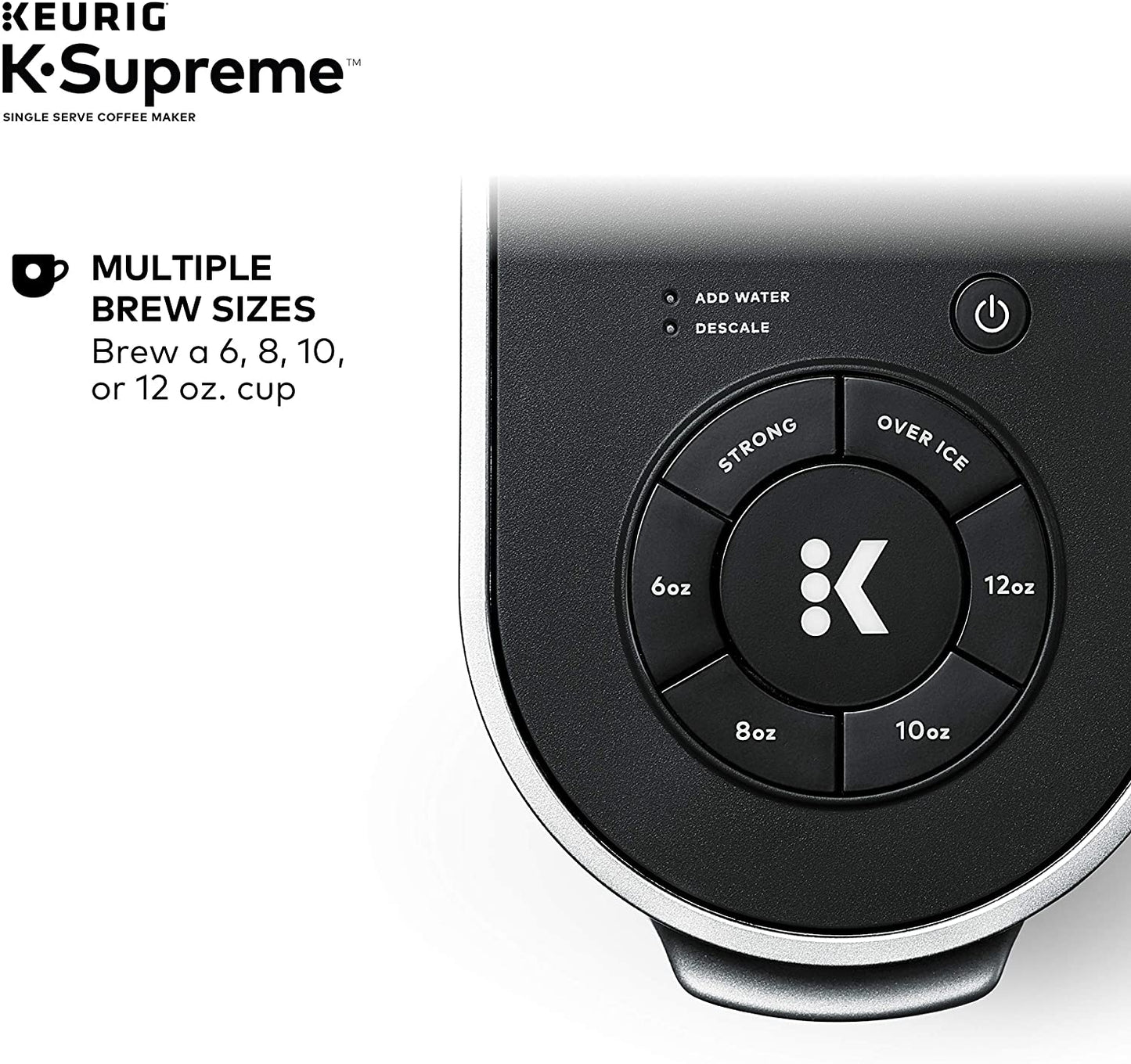 ® K-Supreme Single Serve K-Cup Pod Coffee Maker, Multistream Technology, Black