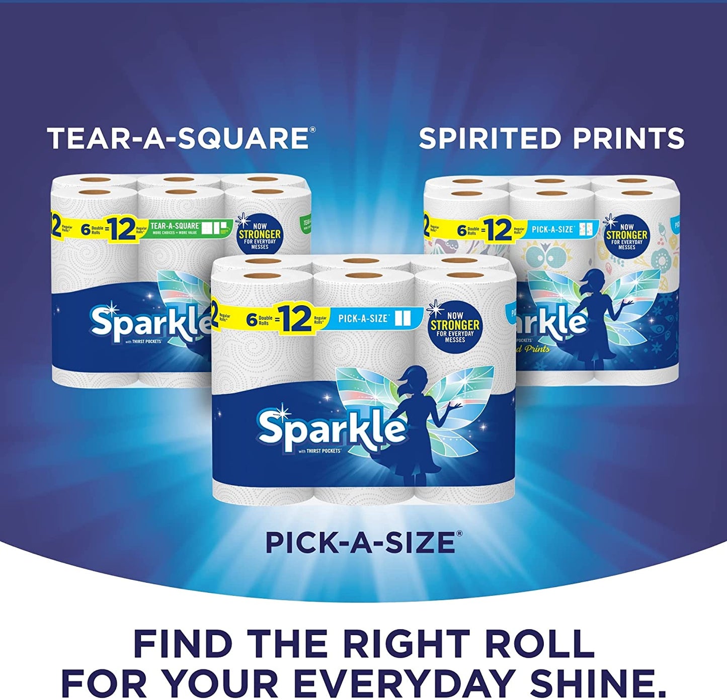 ® Pick-A-Size® Paper Towels, 6 Double Rolls = 12 Regular Rolls