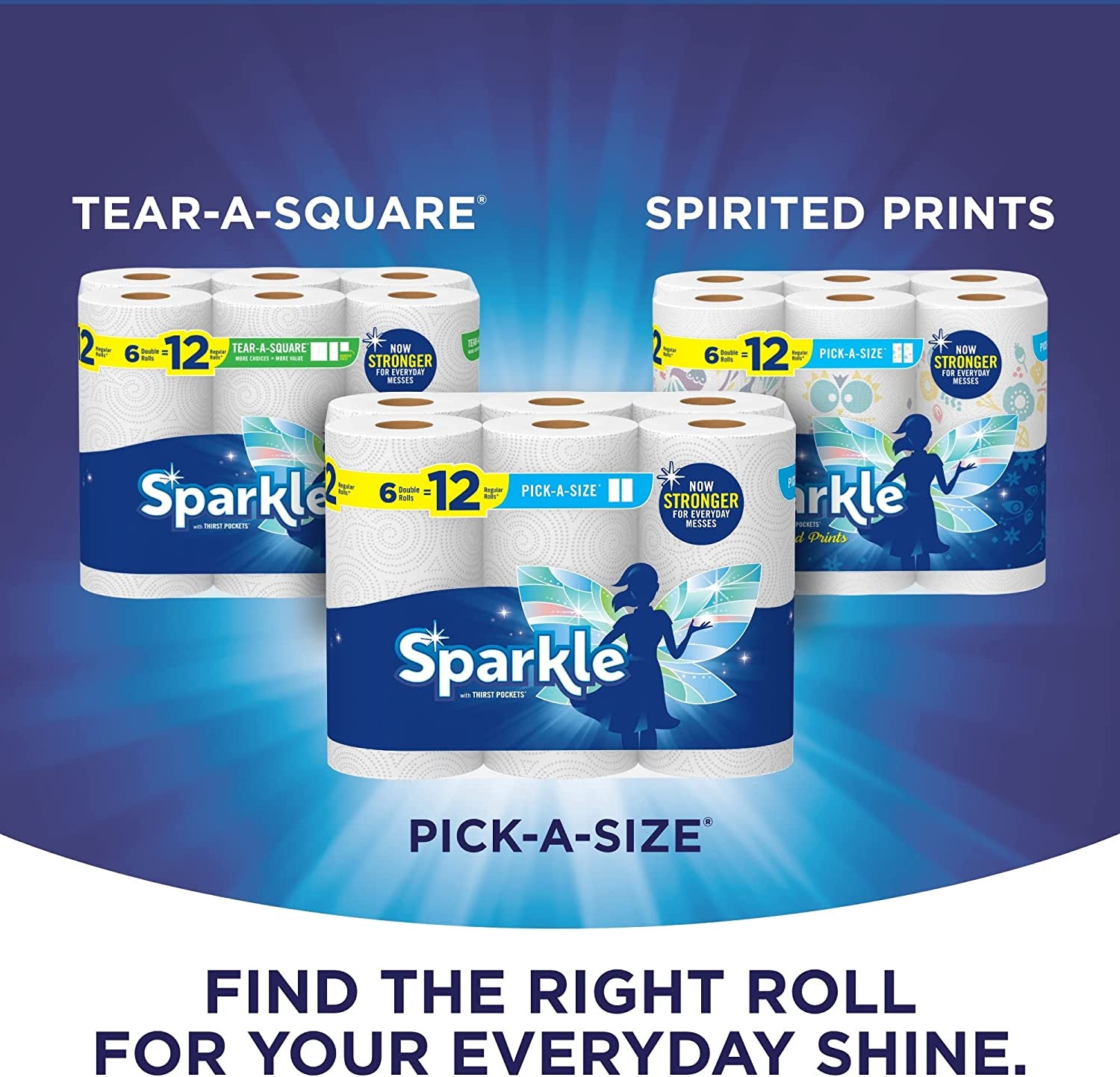 ® Pick-A-Size® Paper Towels, 6 Double Rolls = 12 Regular Rolls