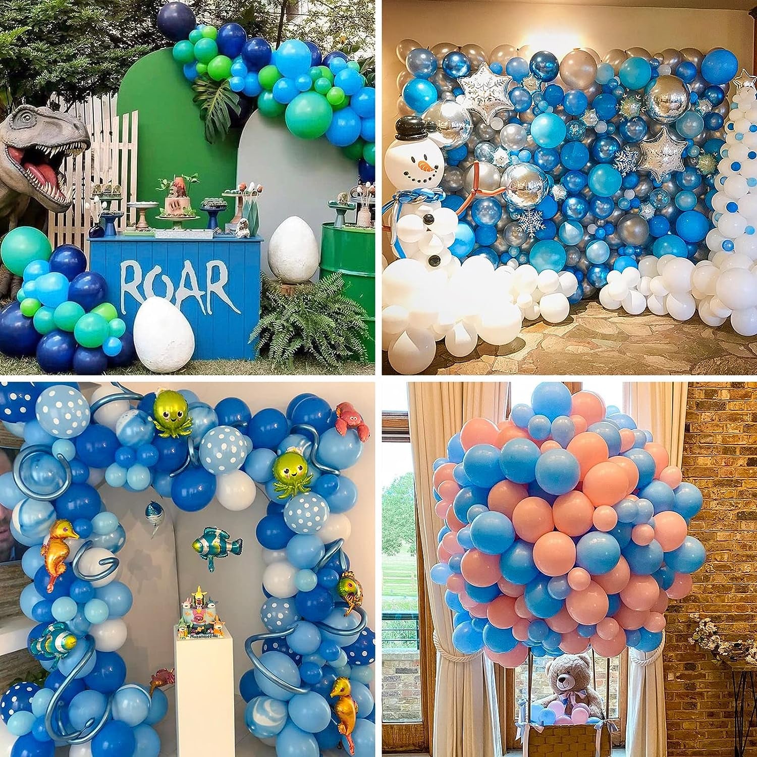 129Pcs Light Blue Balloons Different Sizes 18 12 10 5 Inch for Garland Arch, Blue Balloons for Birthday Gender Reveal Baby Shower Sky Blue Balloons Party Decoration