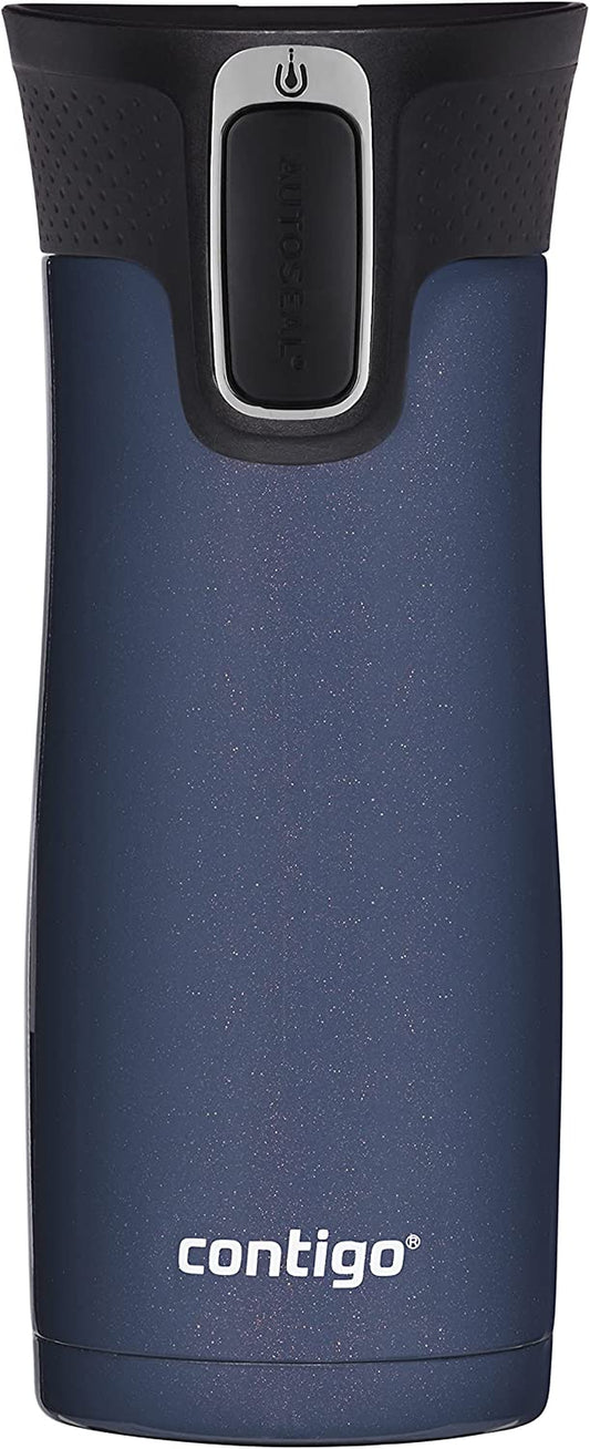 West Loop Stainless Steel Vacuum-Insulated Travel Mug with Spill-Proof Lid, Keeps Drinks Hot up to 5 Hours and Cold up to 12 Hours, 16Oz Midnight Berry