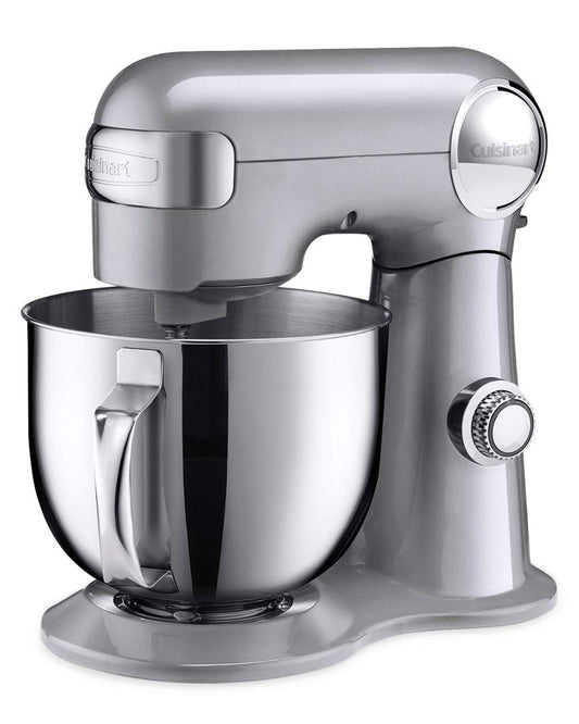 Stand Mixer, 12 Speeds, 5.5-Quart Mixing Bowl, Chef'S Whisk, Flat Mixing Paddle, Dough Hook, and Splash Guard with Pour Spout, Silver Lining, SM-50BC, Silver Lining