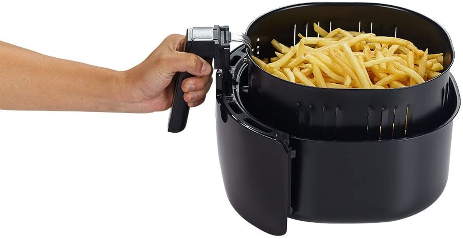 1700-Watt 5.8-QT 8-In-1 Digital Air Fryer with Recipe Book, Black