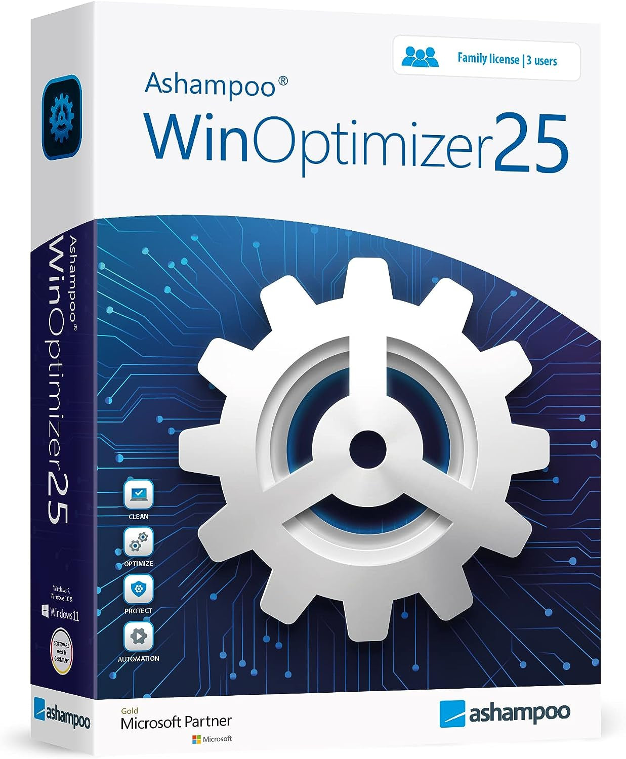 Winoptimizer 25 – Increase the Performance, Stability and Privacy of Your PC – License for 3 Computers – Compatible with Windows 11, 10, 8.1, 8, 7