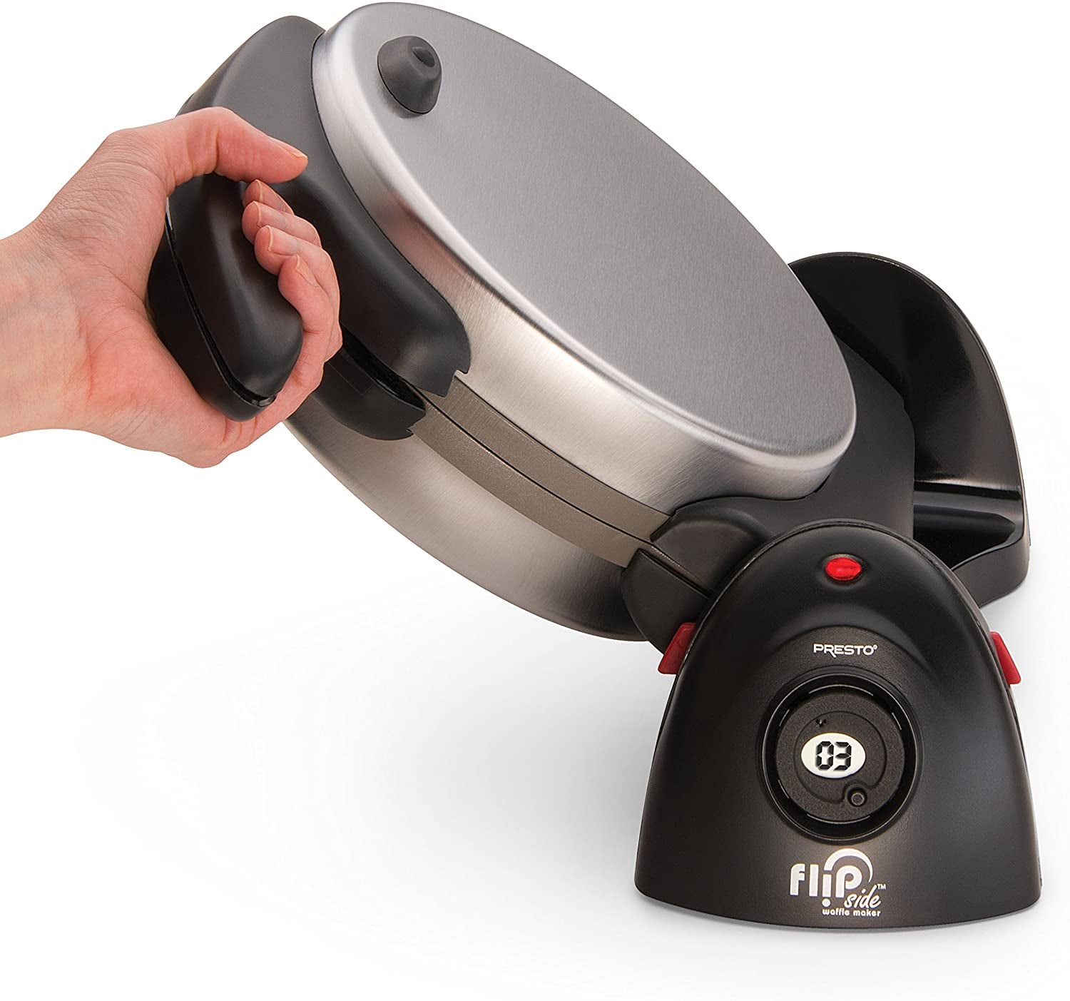 03510 Ceramic Flipside Belgian Waffle Maker,Black