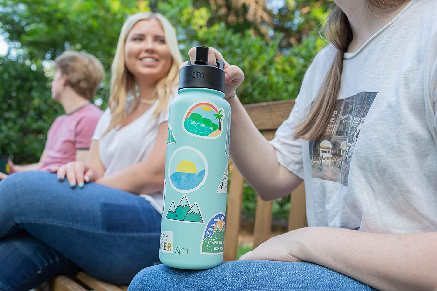 Water Bottle with Straw, Handle, and Chug Lid Vacuum Insulated Stainless Steel Metal Thermos Bottles | Large Leak Proof Bpa-Free Flask for Gym | Summit Collection | 40Oz, Night Sky
