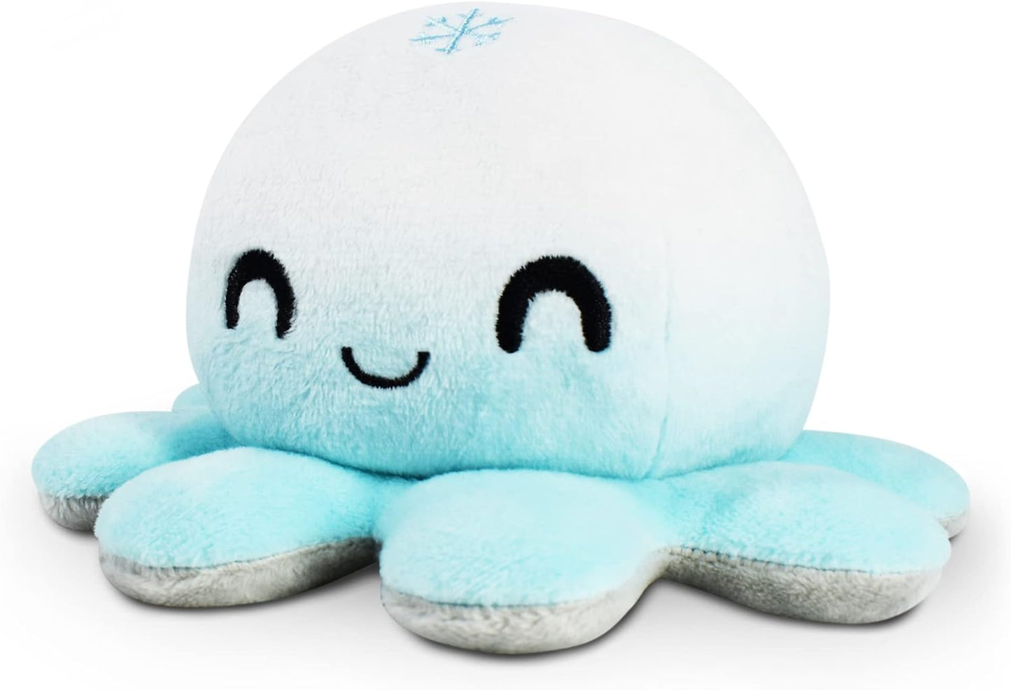 - the Original Reversible Octopus Plushie - Snowflake + Cloud - Cute Sensory Fidget Stuffed Animals That Show Your Mood
