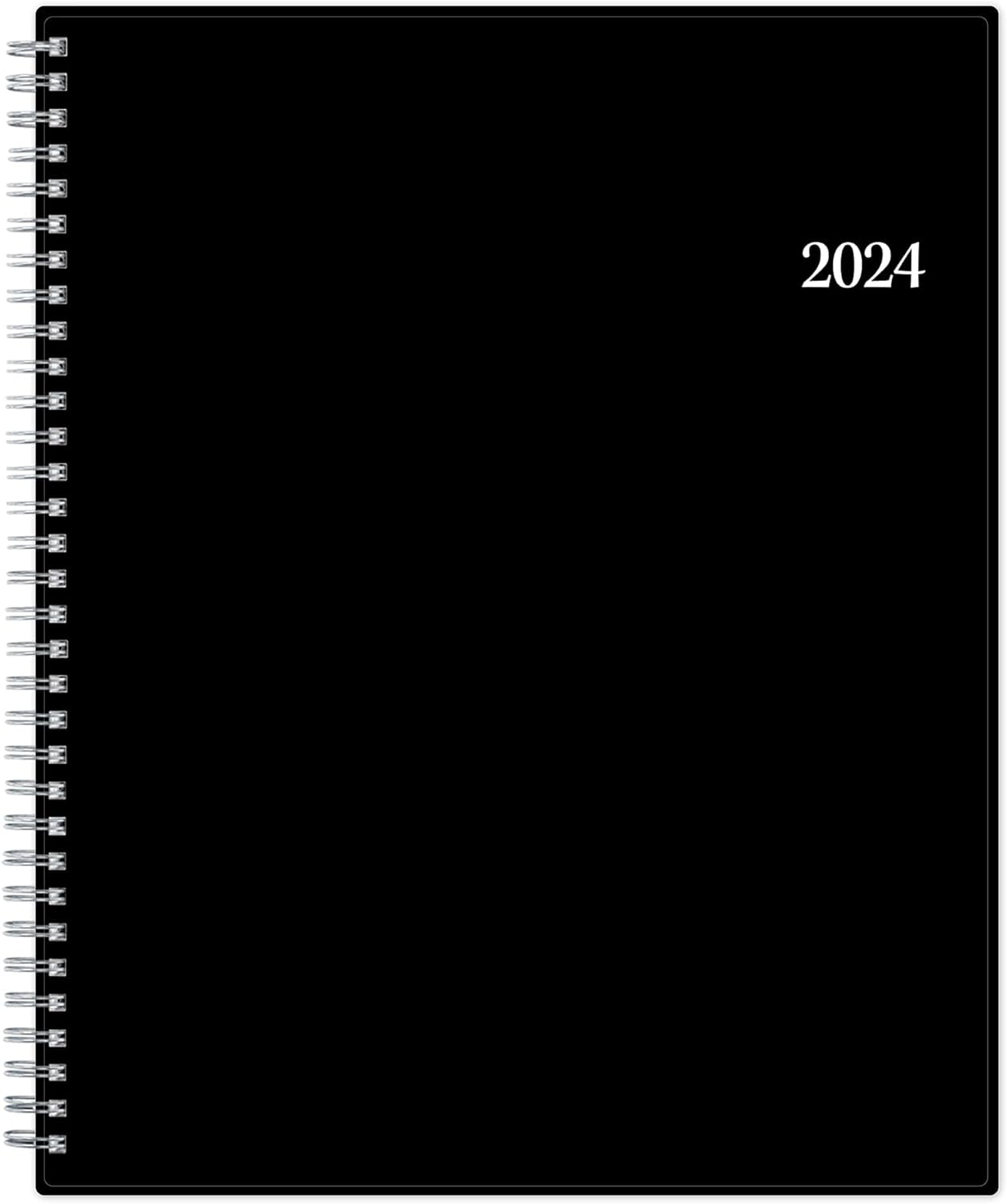 2024 Weekly and Monthly Planner, January - December, 8.5" X 11", Flexible Cover, Wirebound, Enterprise (144725)