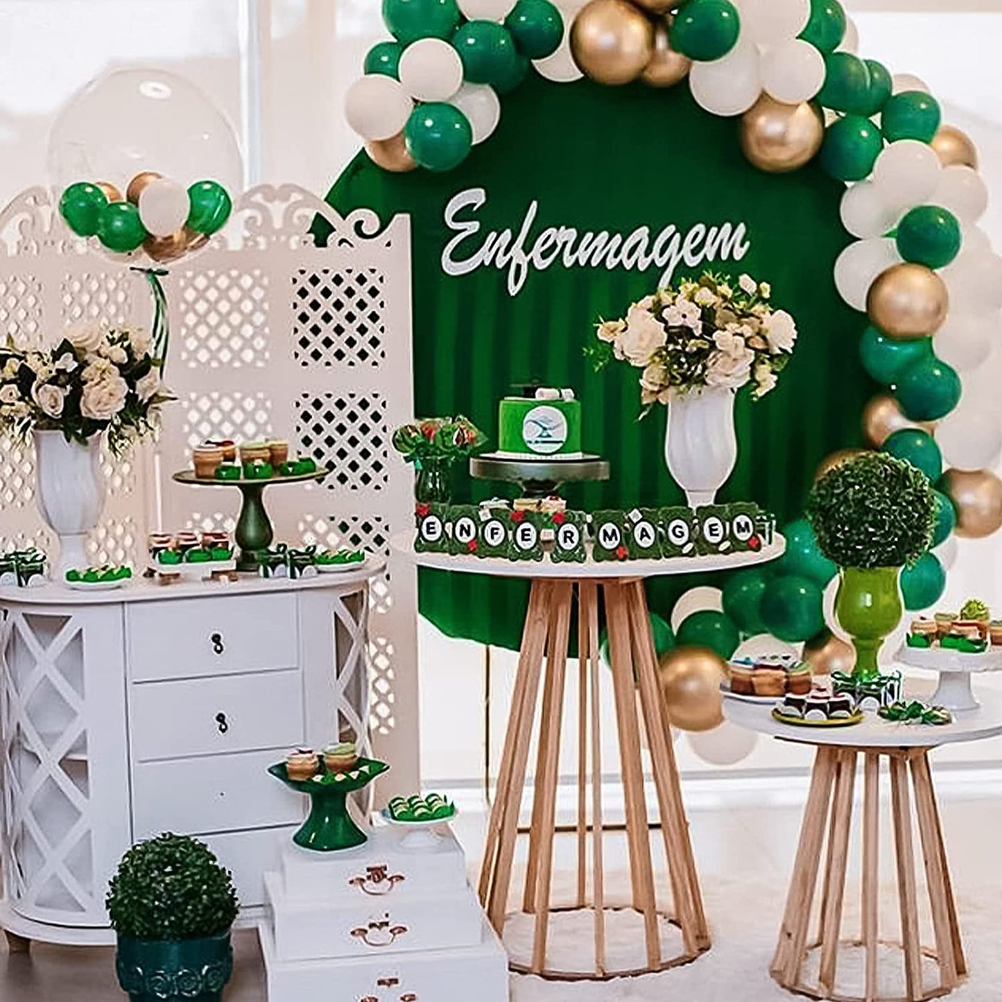 129Pcs Dark Green Balloons Different Sizes 18 12 10 5 Inches Green Latex Balloon Garland Arch for Masquerade Party Decorations Birthday Baby Shower Wedding Party Supplies
