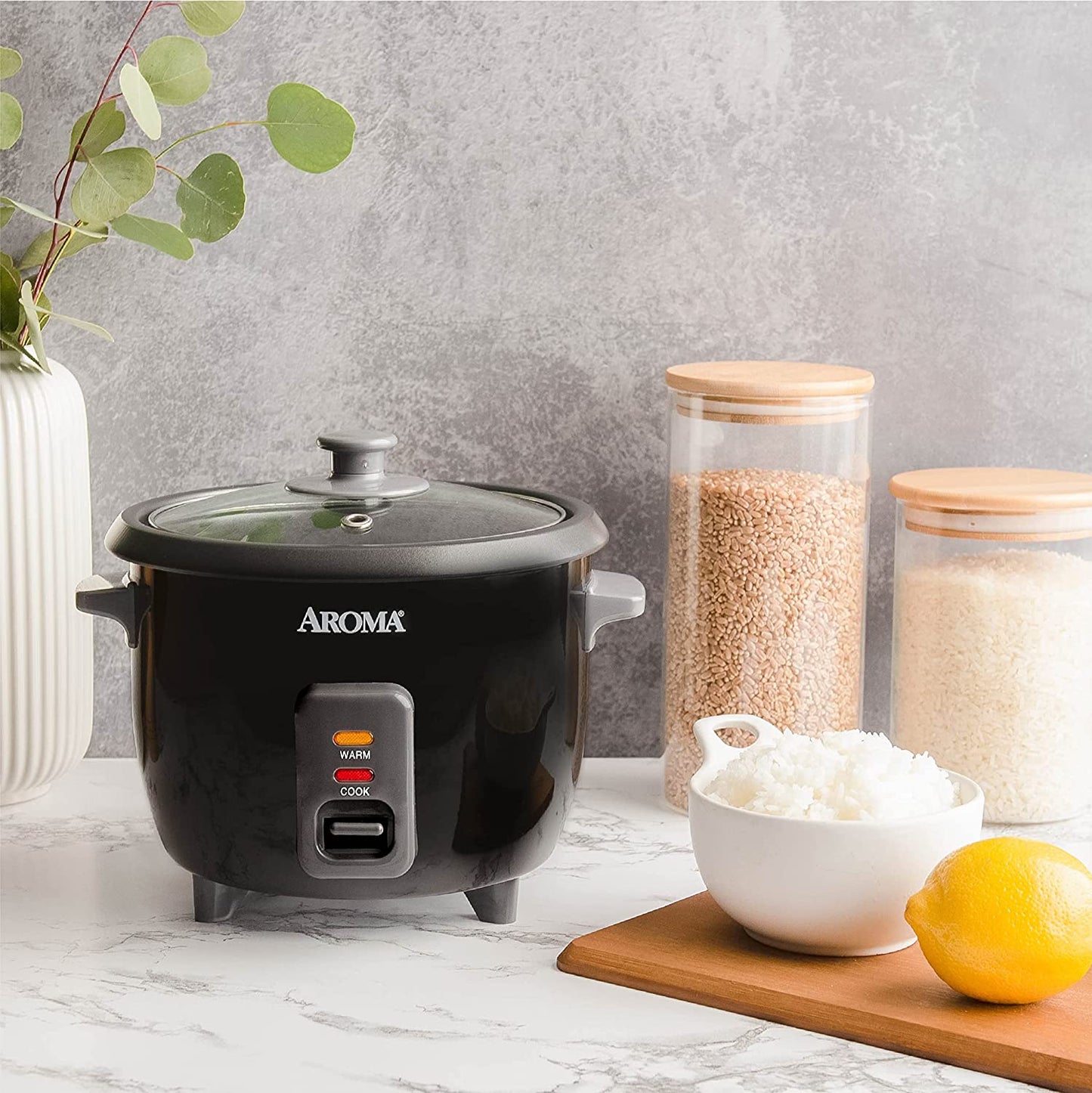 1.5Qt. Rice & Grain Cooker (Arc-363Ngb),Black,6-Cup Cooked / 3-Cup Uncooked