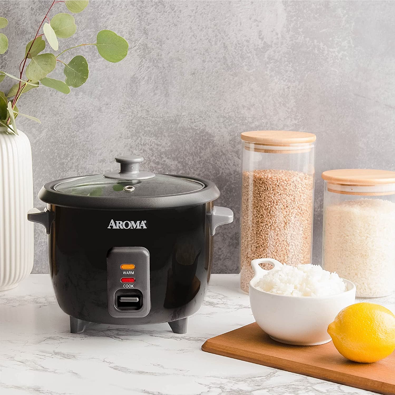 1.5Qt. Rice & Grain Cooker (Arc-363Ngb),Black,6-Cup Cooked / 3-Cup Uncooked