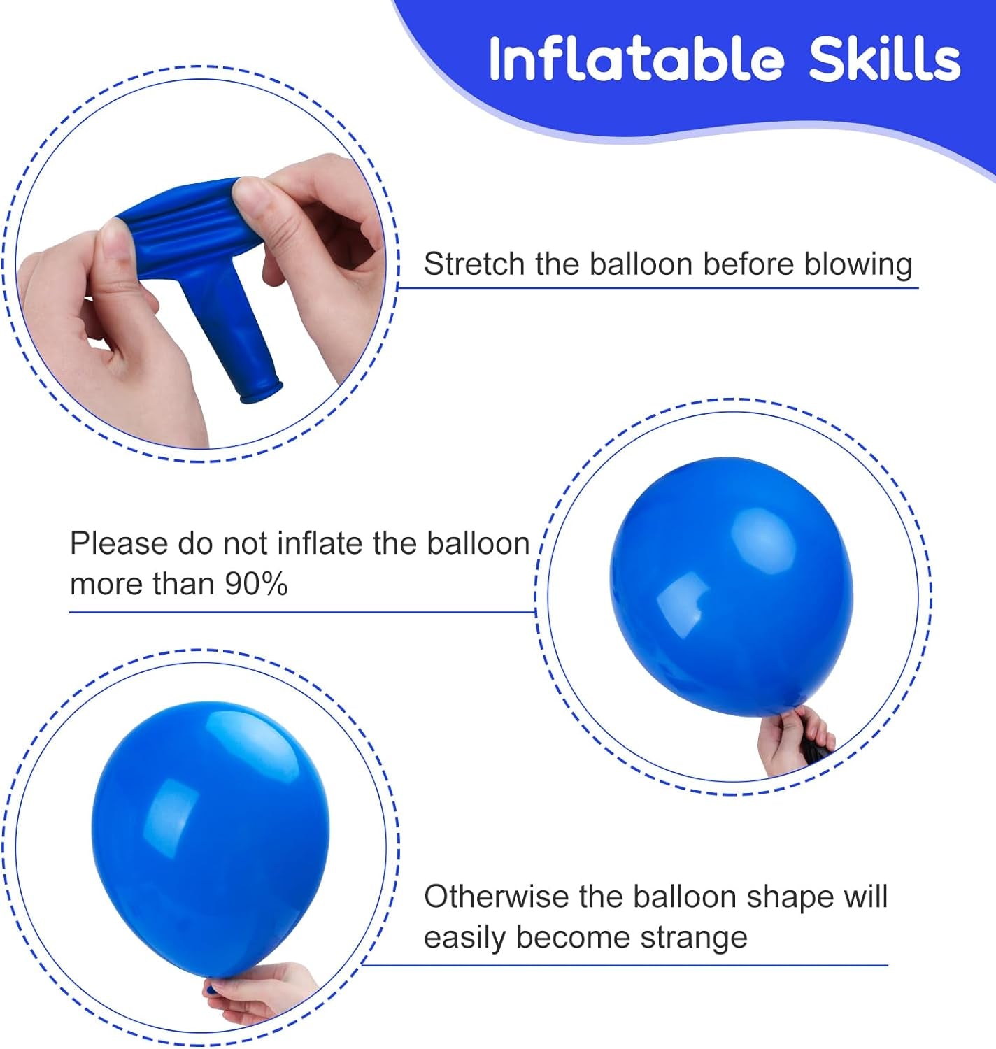 129Pcs Dark Blue Balloons Different Sizes 18 12 10 5 Inch for Garland Arch for Birthday Gender Reveal Baby Shower Graduation Party Decoration