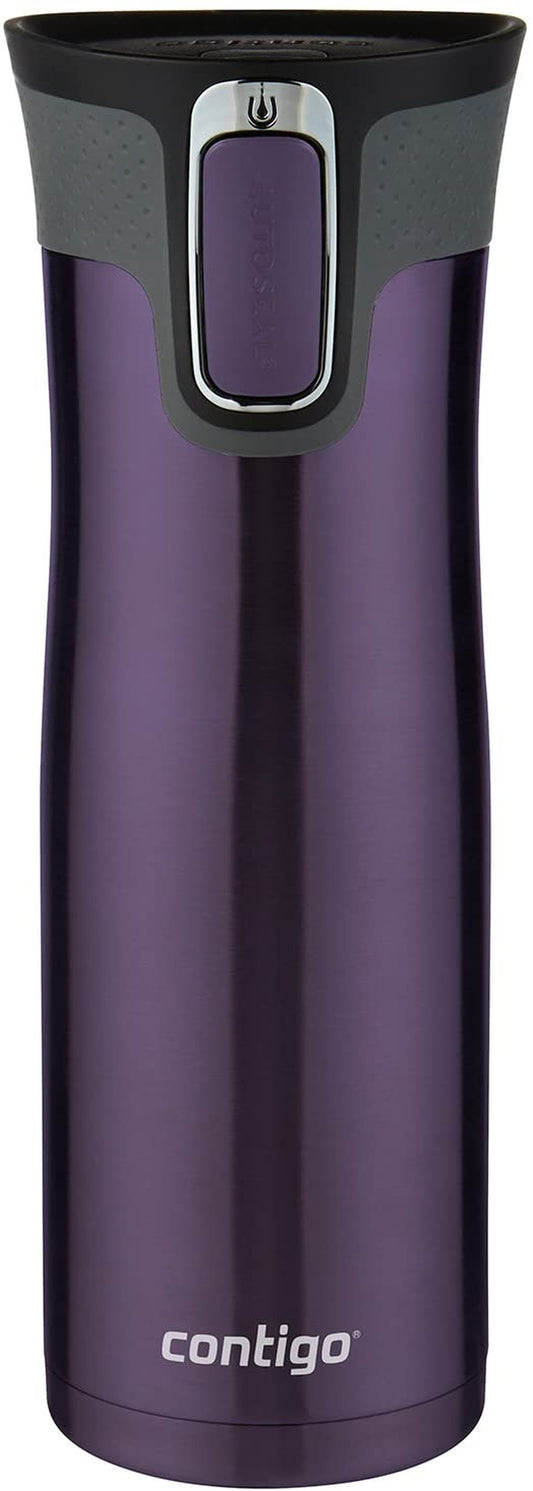 West Loop Stainless Steel Vacuum-Insulated Travel Mug with Spill-Proof Lid, Keeps Drinks Hot up to 5 Hours and Cold up to 12 Hours, 20Oz Violet