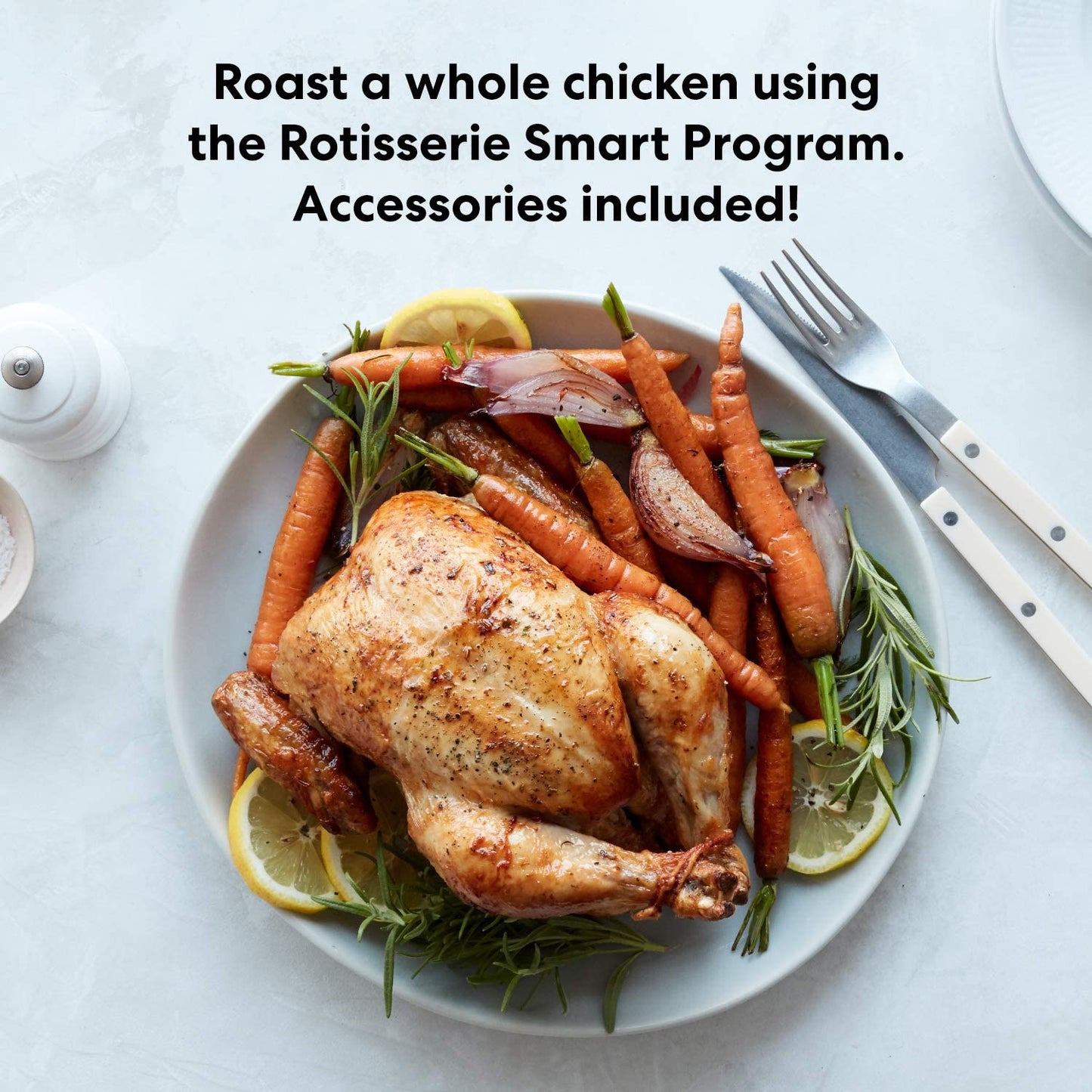Vortex Pro 10 Quart Air Fryer, 9-In-1 Rotisserie and Convection Oven, Roast, Bake, Dehydrate and Warm, with Evencrisp Technology, Free App with over 1900 Recipes, 1500W, Stainless Steel