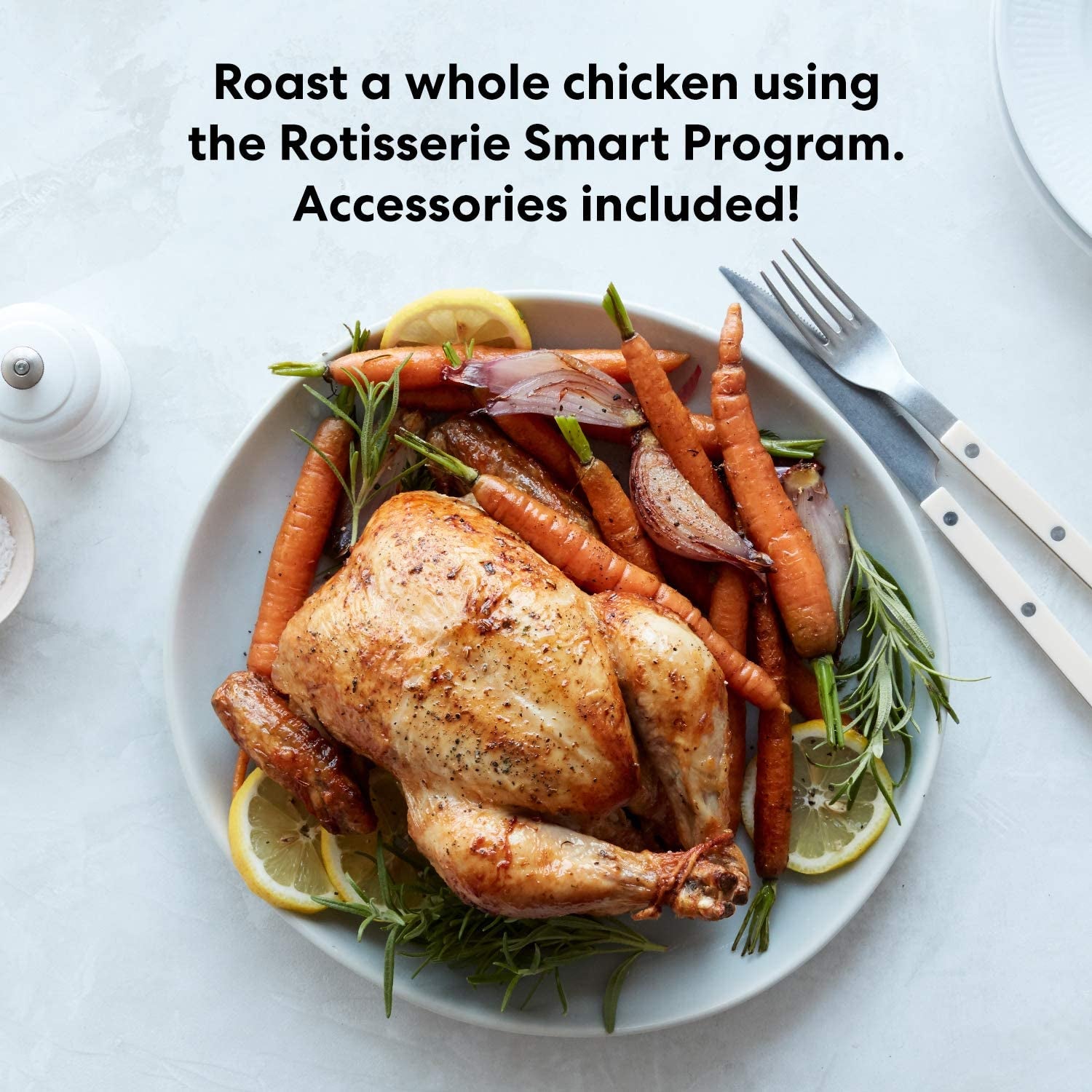Vortex Pro 10 Quart Air Fryer, 9-In-1 Rotisserie and Convection Oven, Roast, Bake, Dehydrate and Warm, with Evencrisp Technology, Free App with over 1900 Recipes, 1500W, Stainless Steel