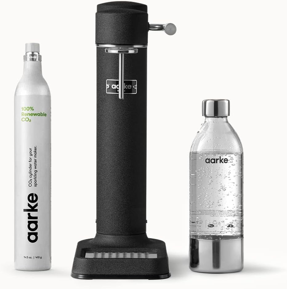 - Carbonator III Premium Carbonator - Sparkling & Seltzer Water Soda Maker with PET Bottle (Matte Black, with CO2 Cylinder)