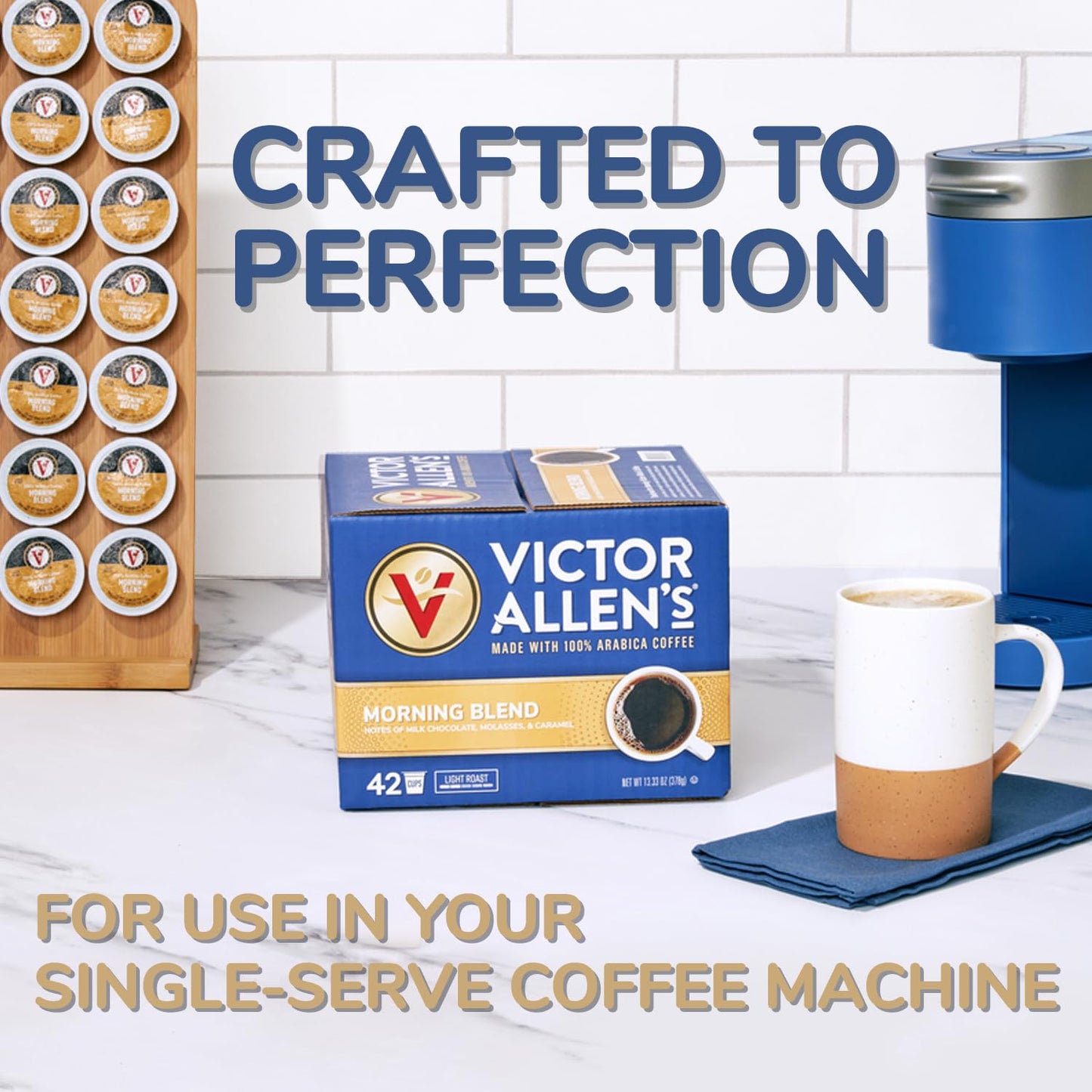 Victor Allen'S Coffee Variety Pack, Light-Dark Roasts, 42 Count, Single Serve Coffee Pods for Keurig K-Cup Brewers