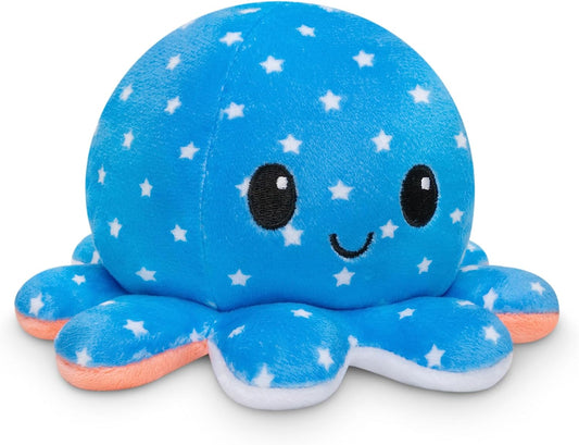 - the Original Reversible Octopus Plushie - 4Th of July - Stars + Stripes - Cute Sensory Fidget Stuffed Animals That Show Your Mood