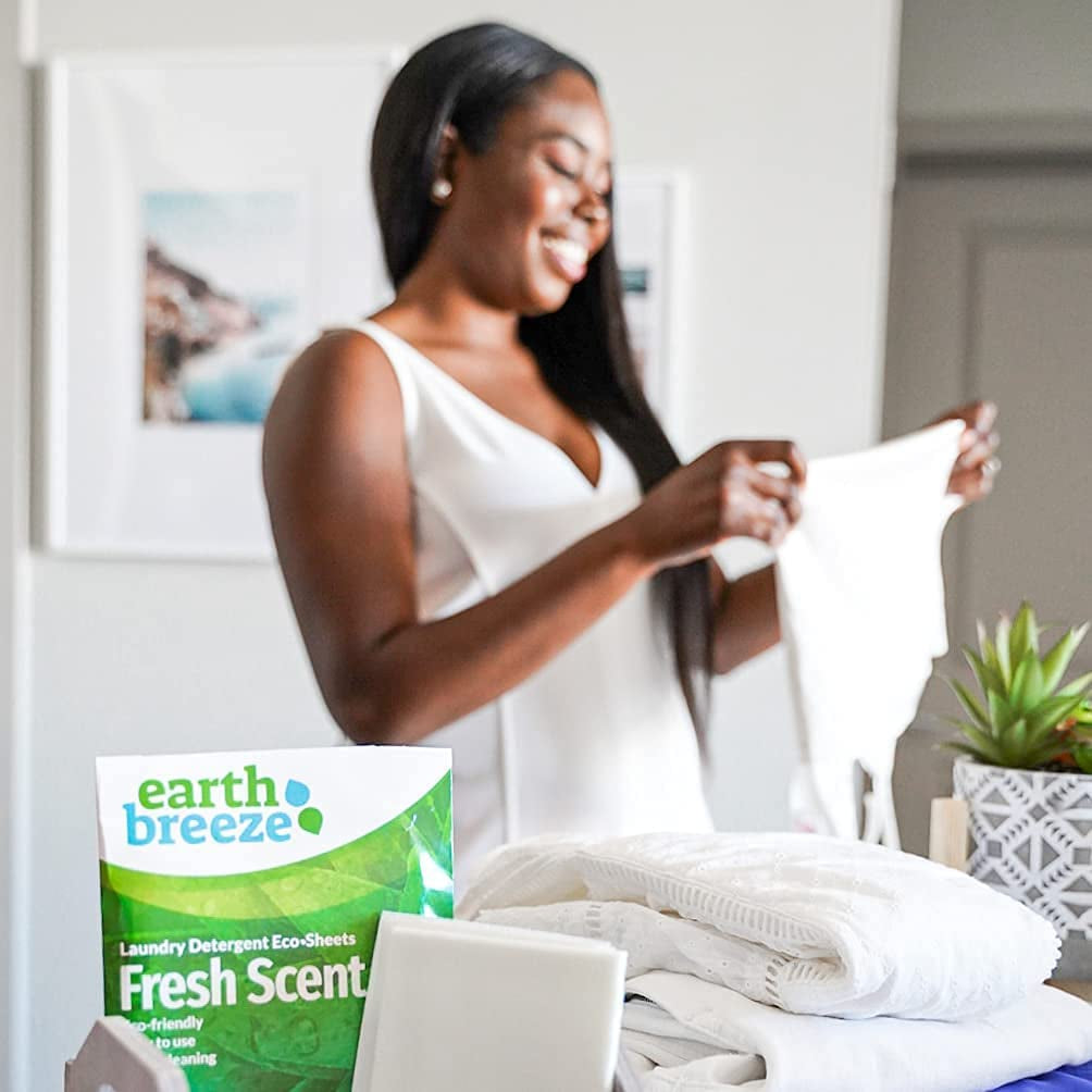 - Liquid-Less Laundry Detergent Sheets - Fresh Scent - No Plastic Jug (180 Loads) 90 Sheets (Pack of 3)