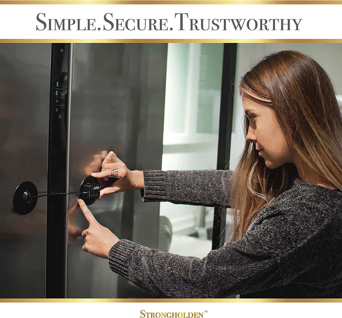 Refrigerator Lock Combination, Child Proof Fridge Lock Combo, Freezer Lock Child Proof - Take Care of Your Family with Fridge Locks for Kids by  - No Keys Needed (Black & Round)