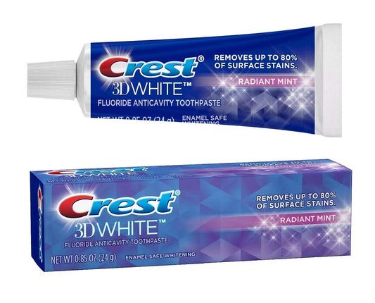 3D White Vivid Fluoride Anticavity Toothpaste-Radiant Mint-0.85 Oz, 3 Pk