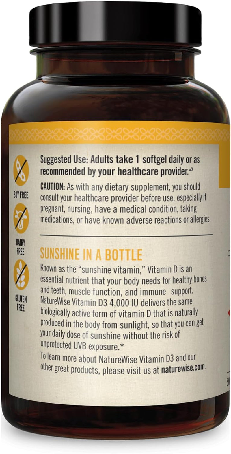Vitamin D3 4000Iu (100 Mcg) Healthy Muscle Function, and Immune Support, Non-Gmo, Gluten Free in Cold-Pressed Olive Oil, Packaging Vary (Mini Softgel), 360 Count
