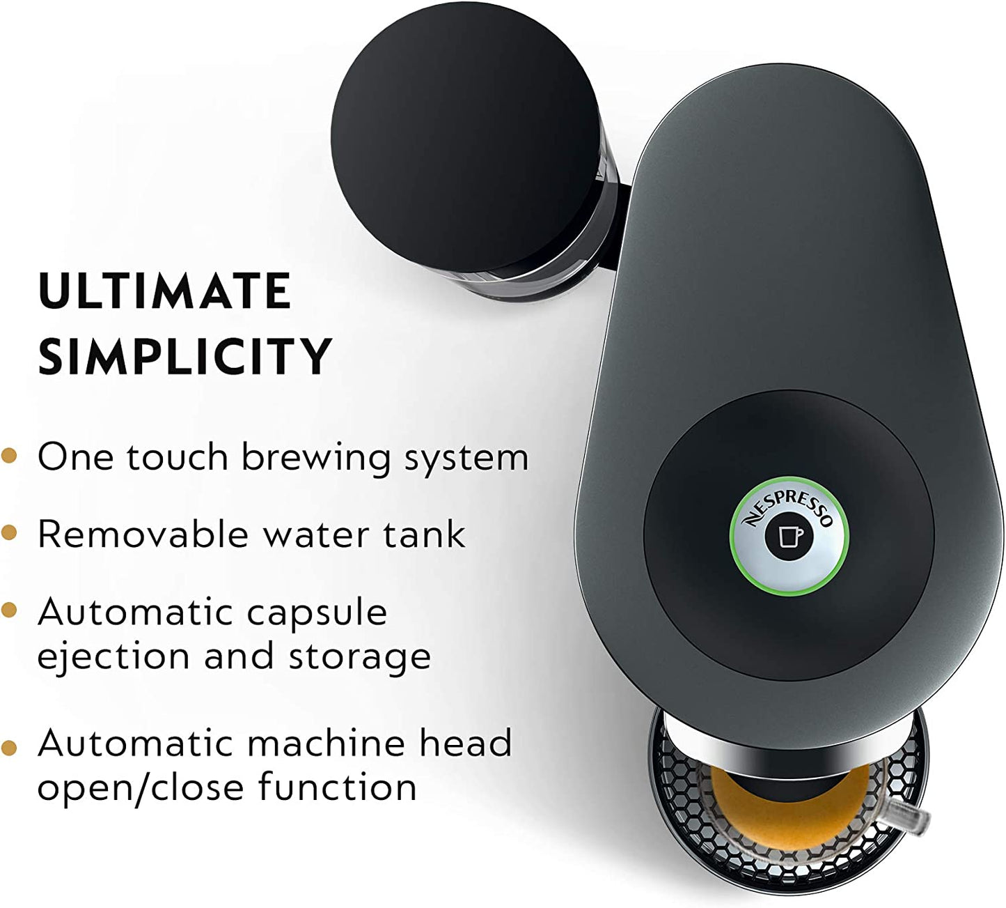 Vertuoplus Deluxe Coffee and Espresso Machine by De'Longhi with Milk Frother, Titan,Gray