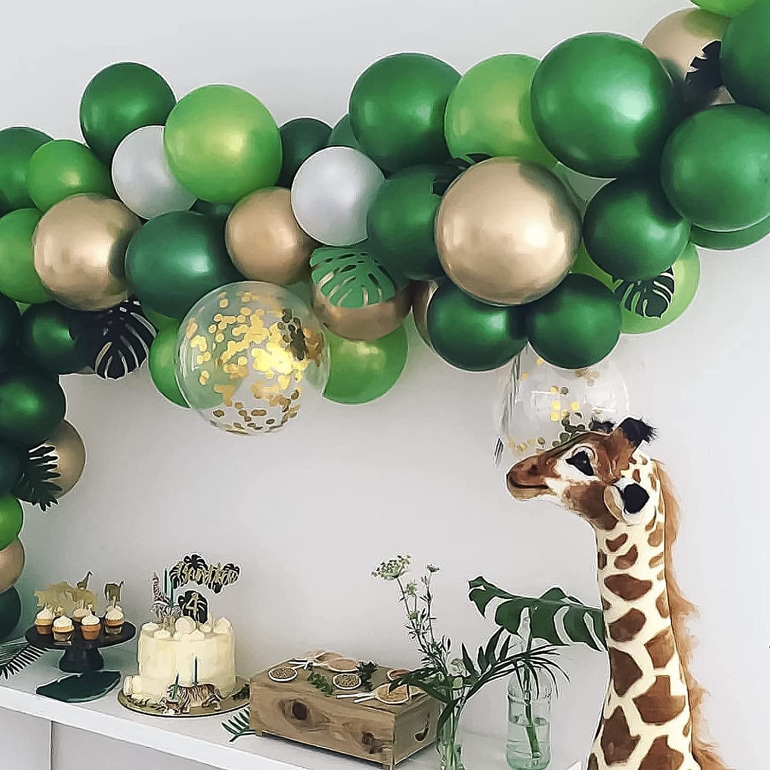 129Pcs Dark Green Balloons Different Sizes 18 12 10 5 Inches Green Latex Balloon Garland Arch for Masquerade Party Decorations Birthday Baby Shower Wedding Party Supplies