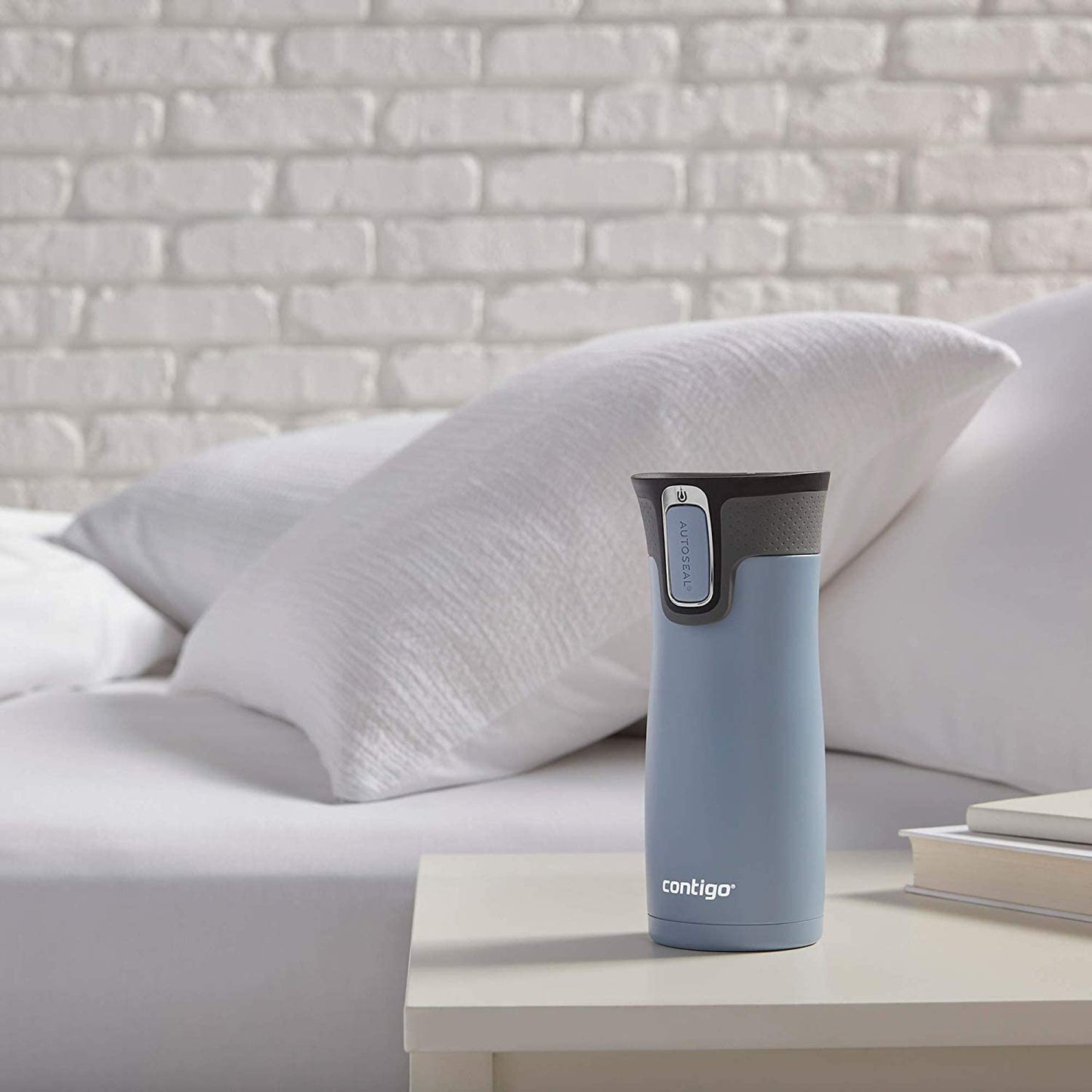 West Loop Stainless Steel Vacuum-Insulated Travel Mug with Spill-Proof Lid, Keeps Drinks Hot up to 5 Hours and Cold up to 12 Hours, 16Oz 2-Pack, Earl Grey & Dark Plum
