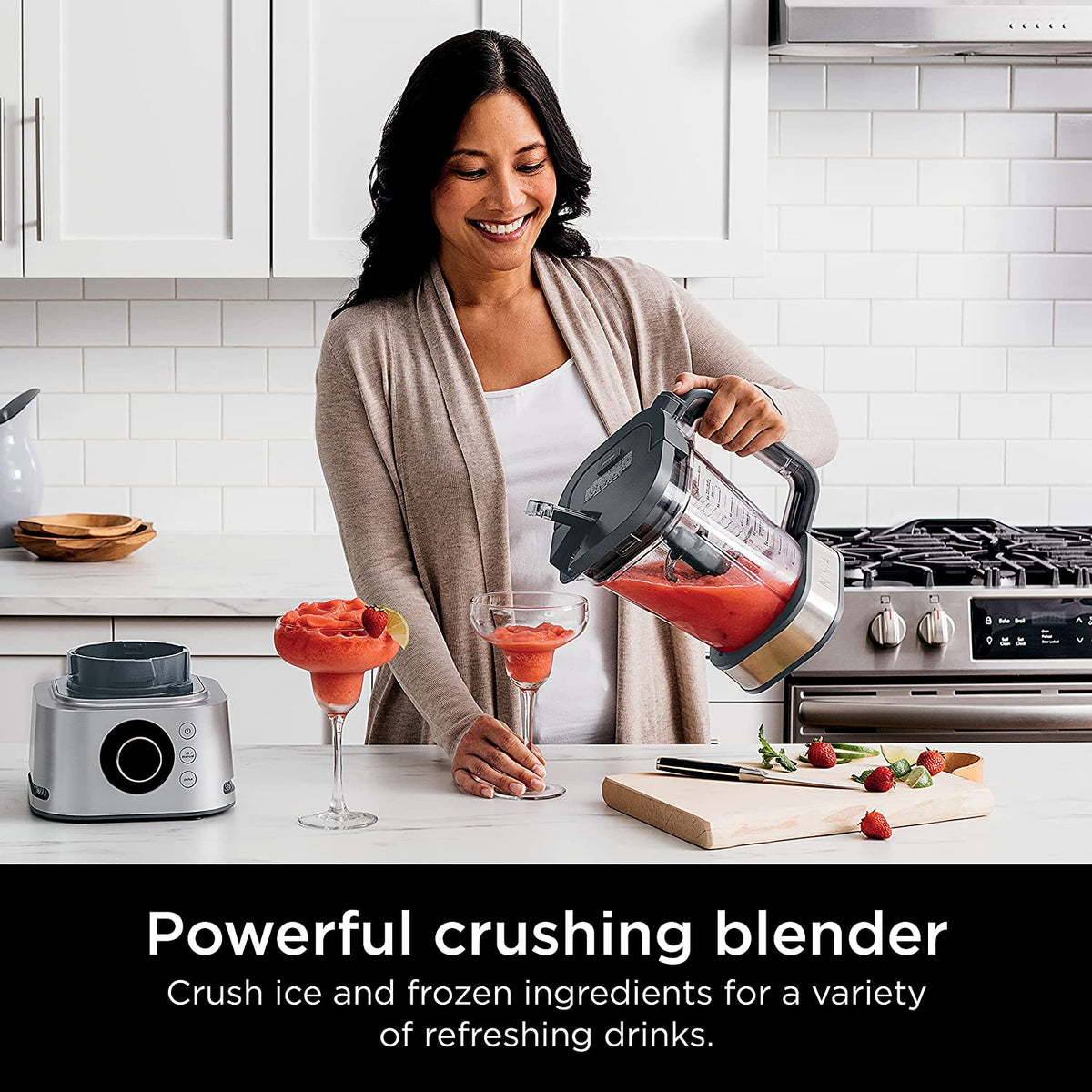 Ninja SS401 Foodi Power Blender Ultimate System with 72 Oz Blending & Food Processing Pitcher, XL Smoothie Bowl Maker and Nutrient Extractor* & 7 Functions, Silver