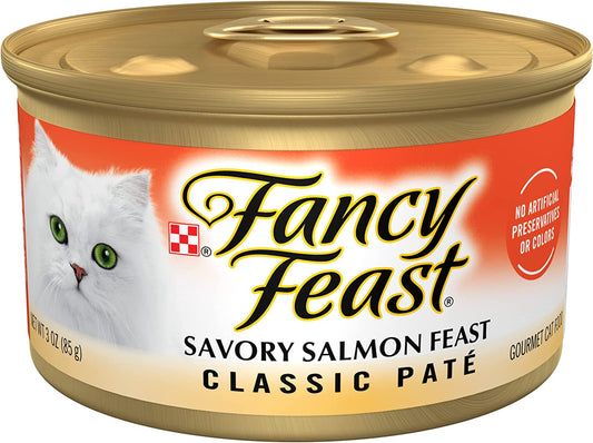 Salmon Feast Classic Grain Free Wet Cat Food Pate - 3 Oz. Can