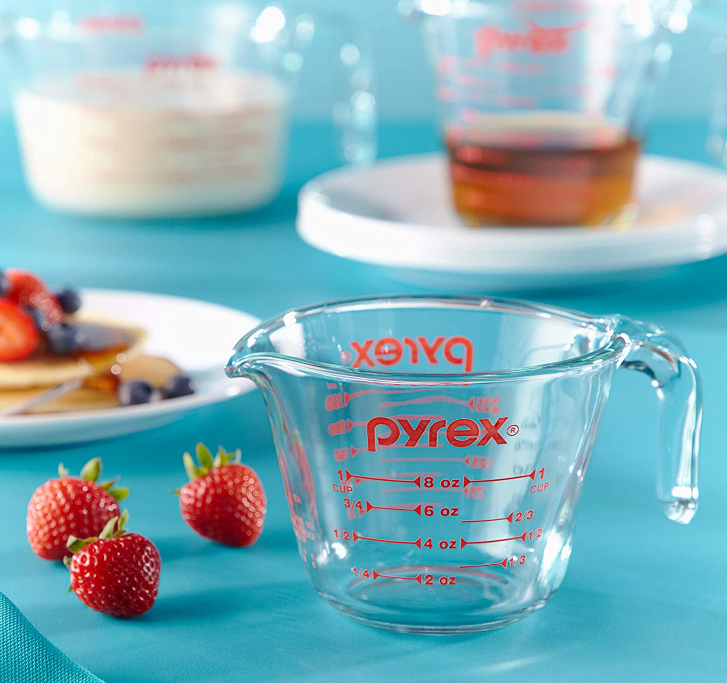 3 Piece Glass Measuring Cup Set, Includes 1-Cup, 2-Cup, and 4-Cup Tempered Glass Liquid Measuring Cups, Dishwasher, Freezer, Microwave, and Preheated Oven Safe, Essential Kitchen Tools