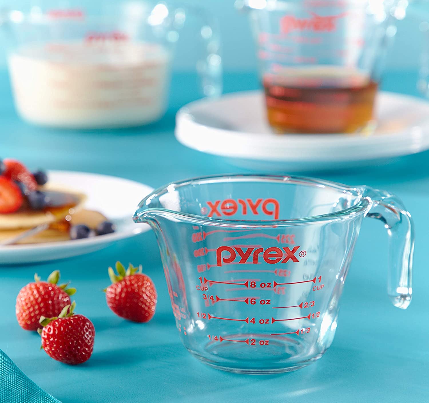 3 Piece Glass Measuring Cup Set, Includes 1-Cup, 2-Cup, and 4-Cup Tempered Glass Liquid Measuring Cups, Dishwasher, Freezer, Microwave, and Preheated Oven Safe, Essential Kitchen Tools