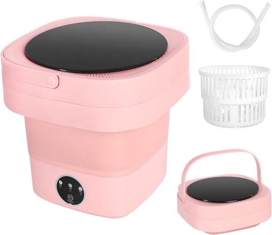 Portable Washing Machine and Dryer Combo, 6.5L Mini Folding Washing Machine Portable with Disinfection Function, Small Portable Washer and Dryer Combo for Apartments, Dorm, Camping, RV, Travel Laundry