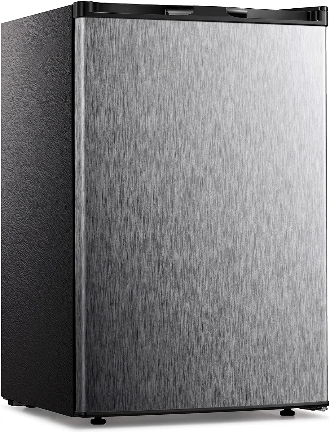 3.0 Cu.Ft Compact Upright Freezer with Reversible Single Door,Removable Shelves Mini Freezer with Adjustable Thermostat for Home/Kitchen/Office (3.0 Cu.Ft, Stainless Steel)